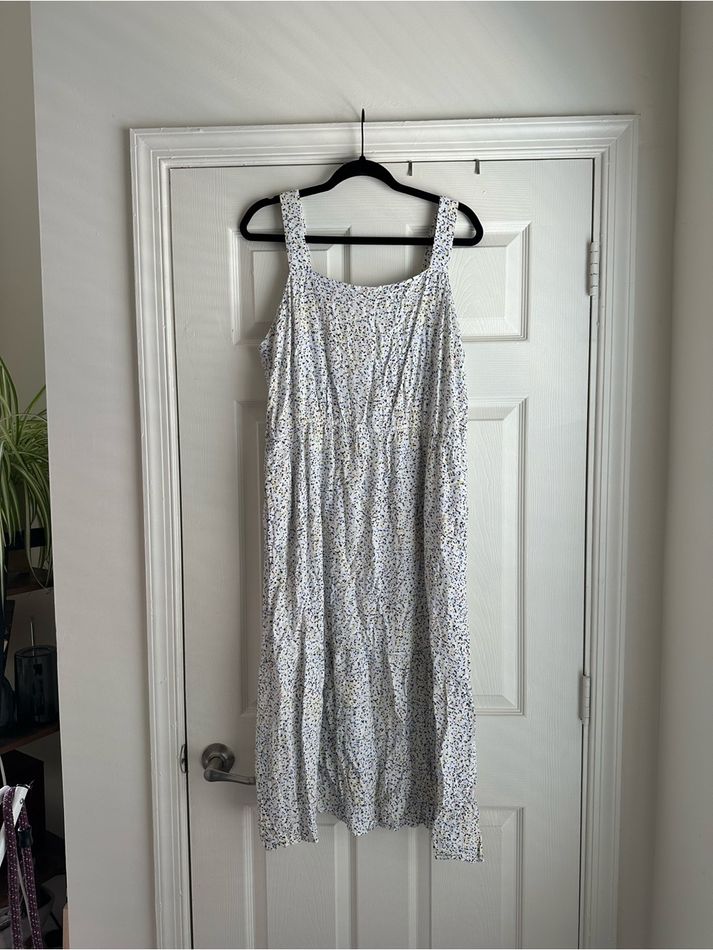 Amazon Essentials Light Blue Floral Maxi Sundress with Straps